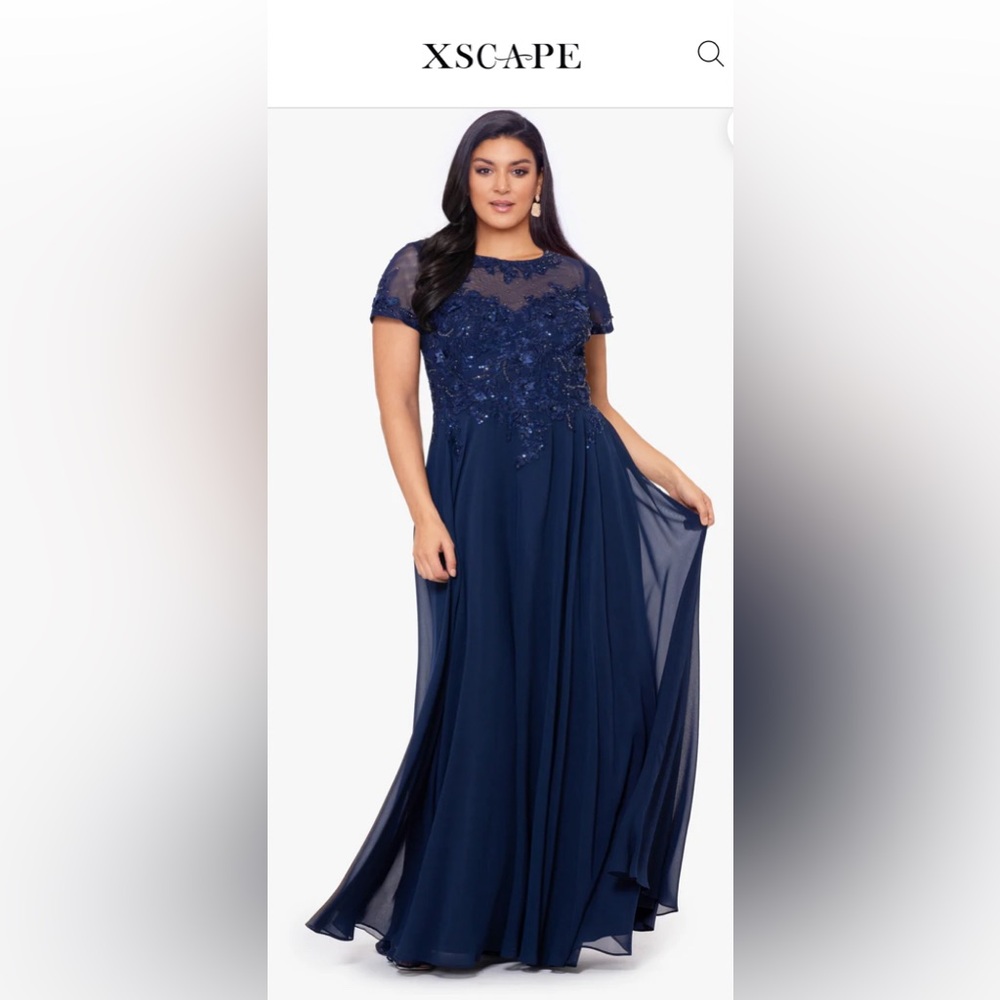 NEW Plus size blue evening gown
